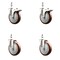 Service Caster 5 Inch 316SS Maroon Polyurethane 3/8 Inch Threaded Stem Caster Lock Brake, 2PK SS316TSTTL20S514-PPUB-MRN-381615-2S2 - alternate 5